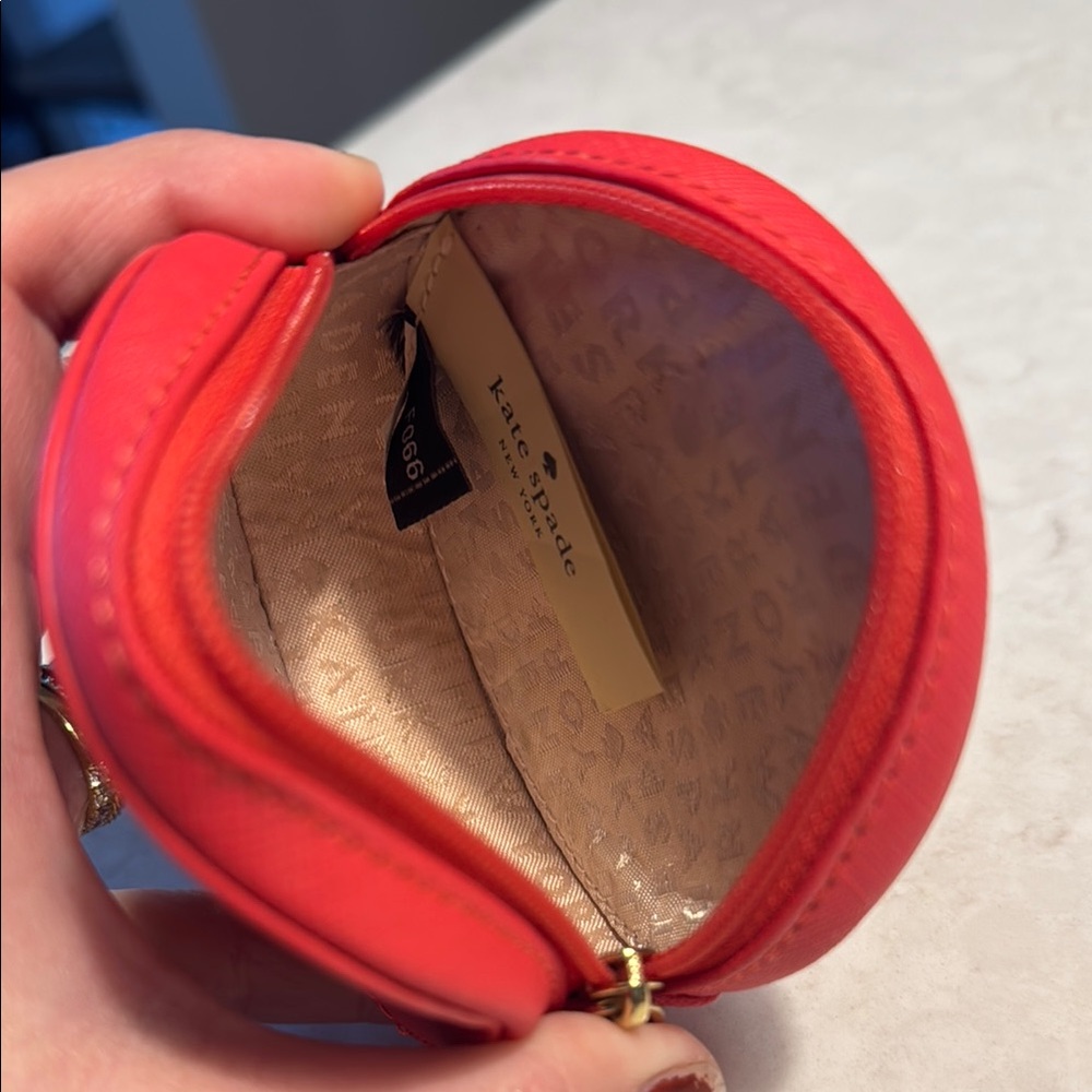 Kate Spade Vibrant Pink Round Coin Case - Picture 3 of 3
